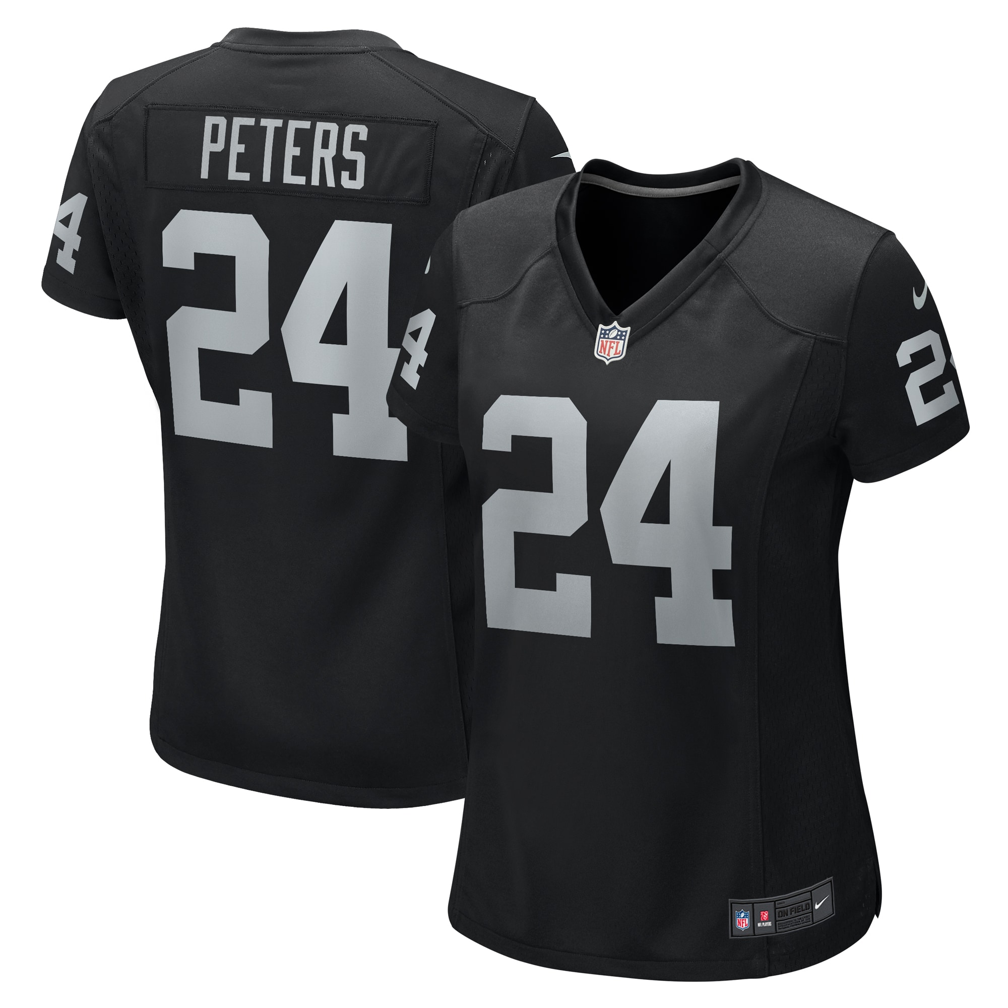 Women’s Las Vegas Raiders Marcus Peters  Black Team Game Jersey