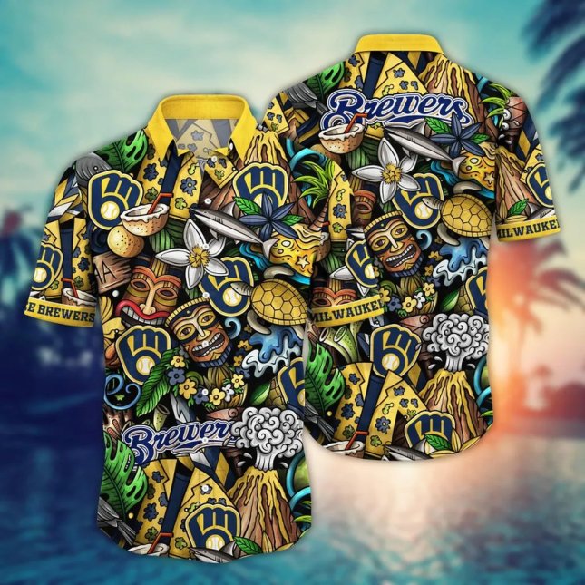 Brewers Hawaiian Shirt Milwaukee Adventure