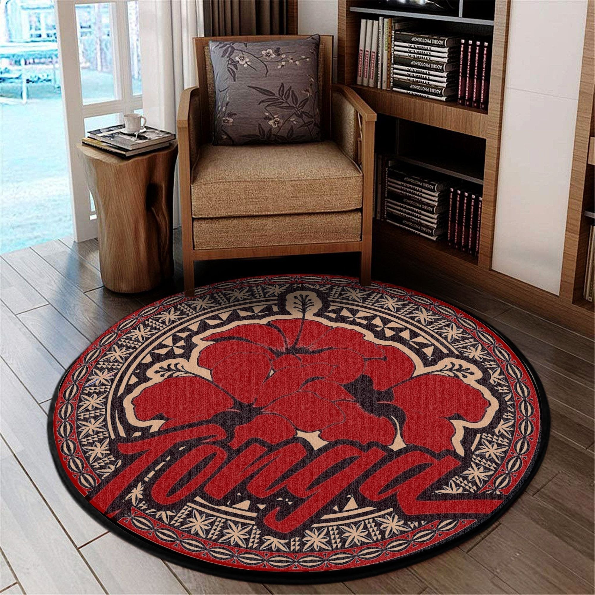 Tonga Flower Round Rug