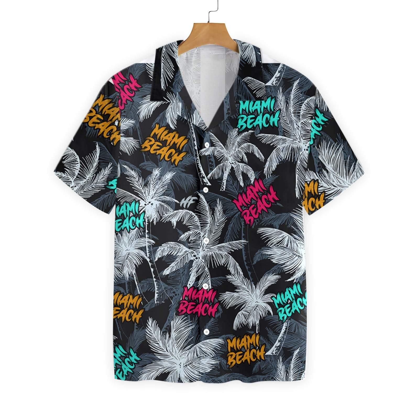 Miami Beach Coconut Tree Seamless 0307 Hawaii Shirt Ha33021