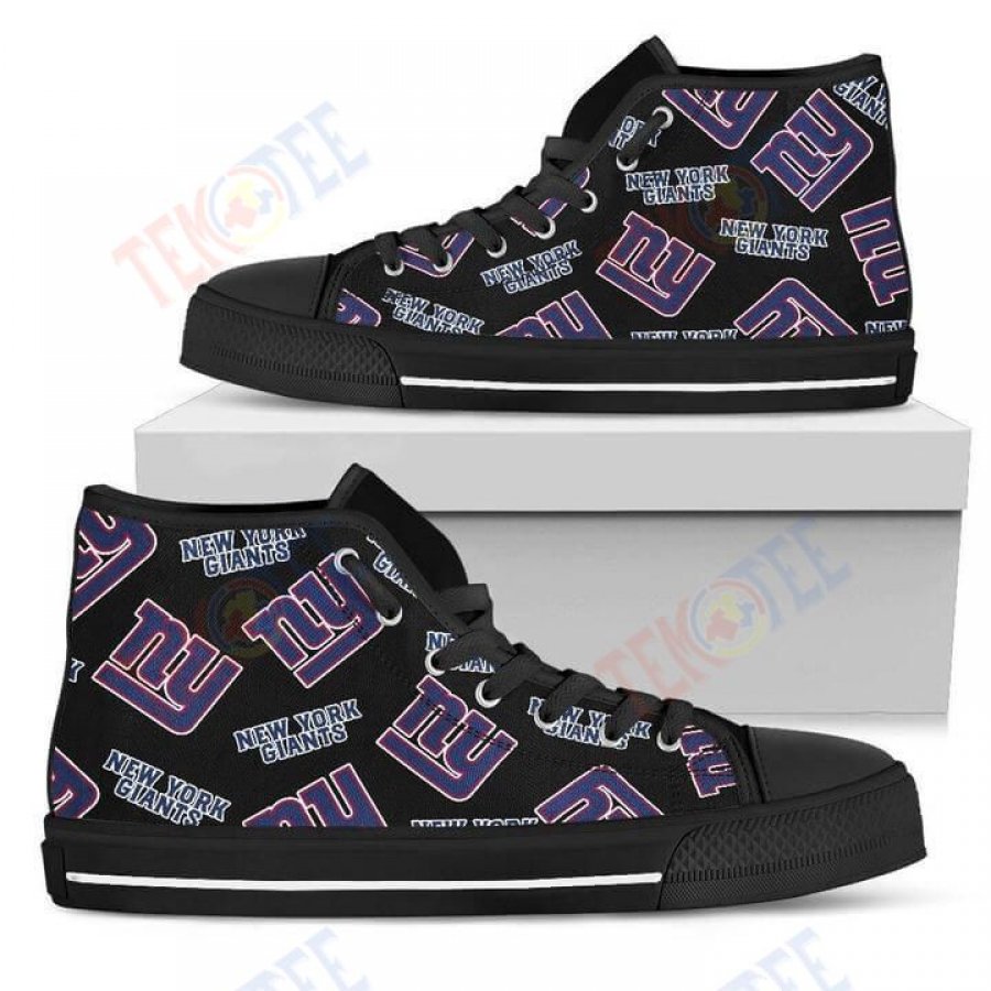 Mens Womens Script Logo Pattern New York Giants High Top Shoes TMT440