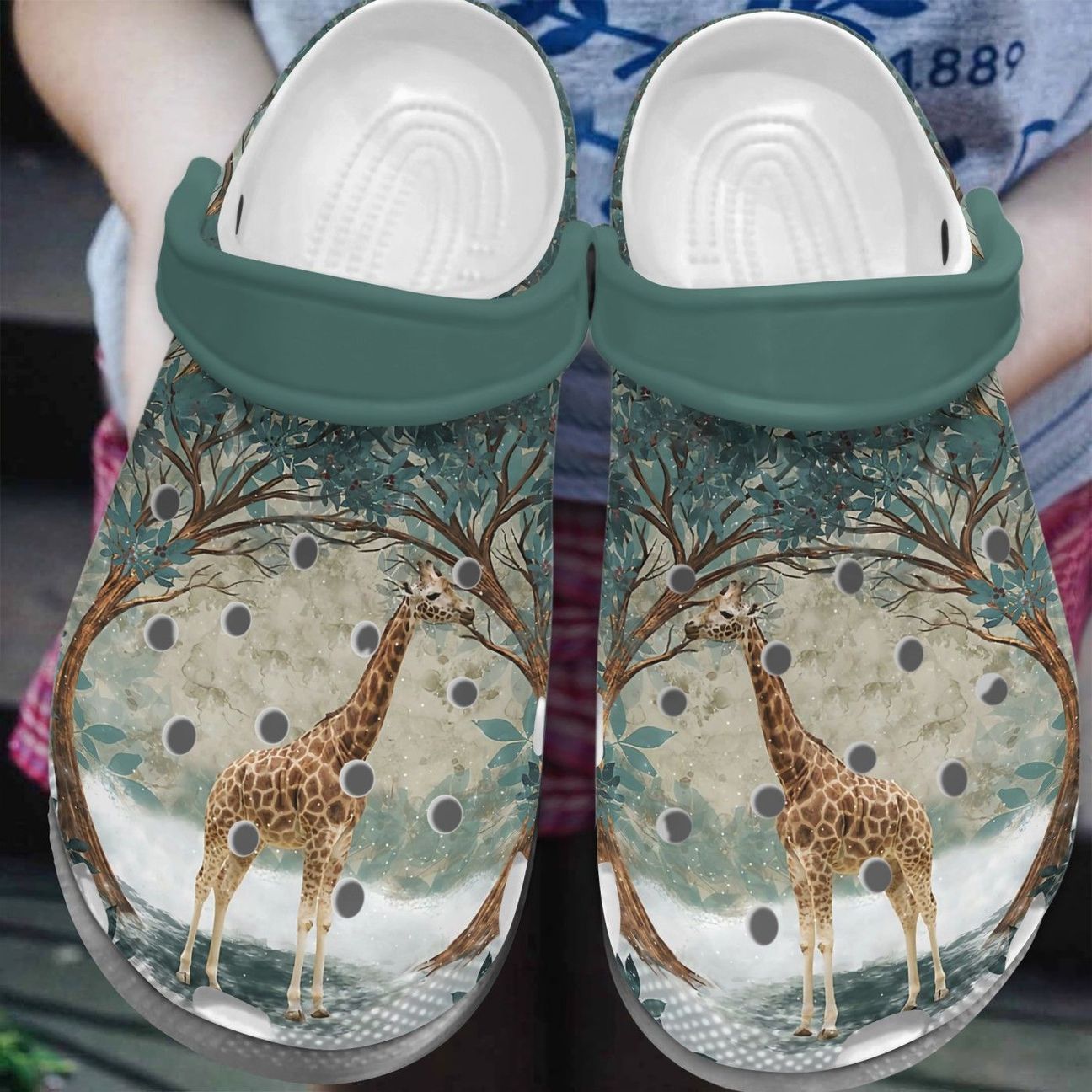 Amazing Giraffe Personalize Clog, Custom Name, Text, Fashion Style For Women, Men, Kid, Print 3D