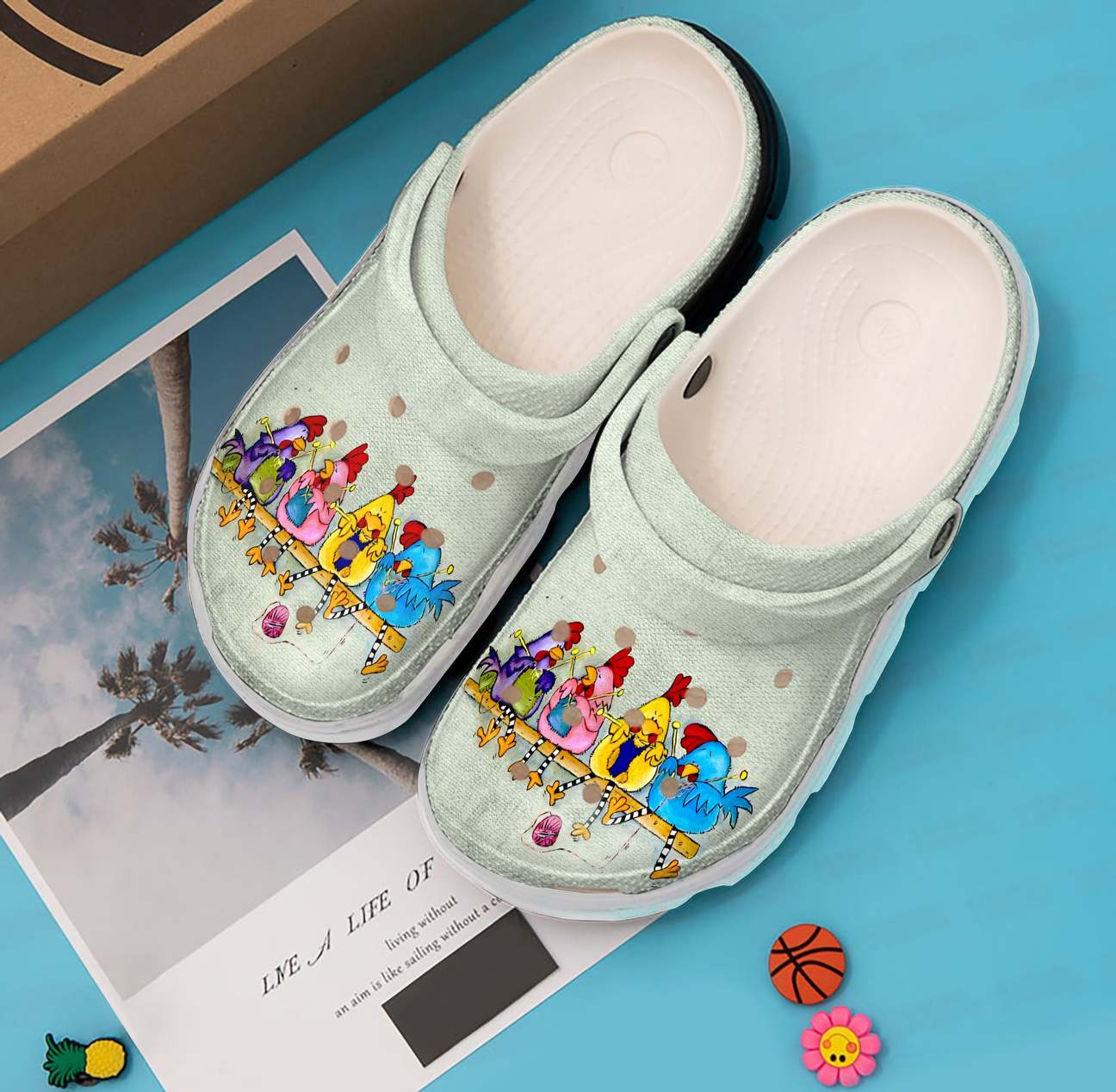 Knitting Personalized Clog, Custom Name, Text, Color, Number Fashion Style For Women, Men, Kid, Print 3D Knitting Chicks