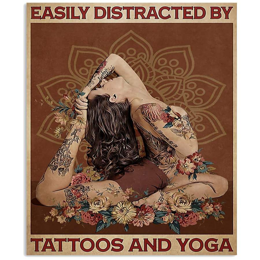 MP0411 – Yoga – Easily distracted by tattoo and yoga – Poster