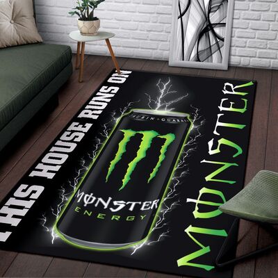 Thi? House Runs On Monster Living Room Rug Carpet All Over Print Logo Custom Area Rug Carpet Full Sizes Home Living Rug Carpet Decor