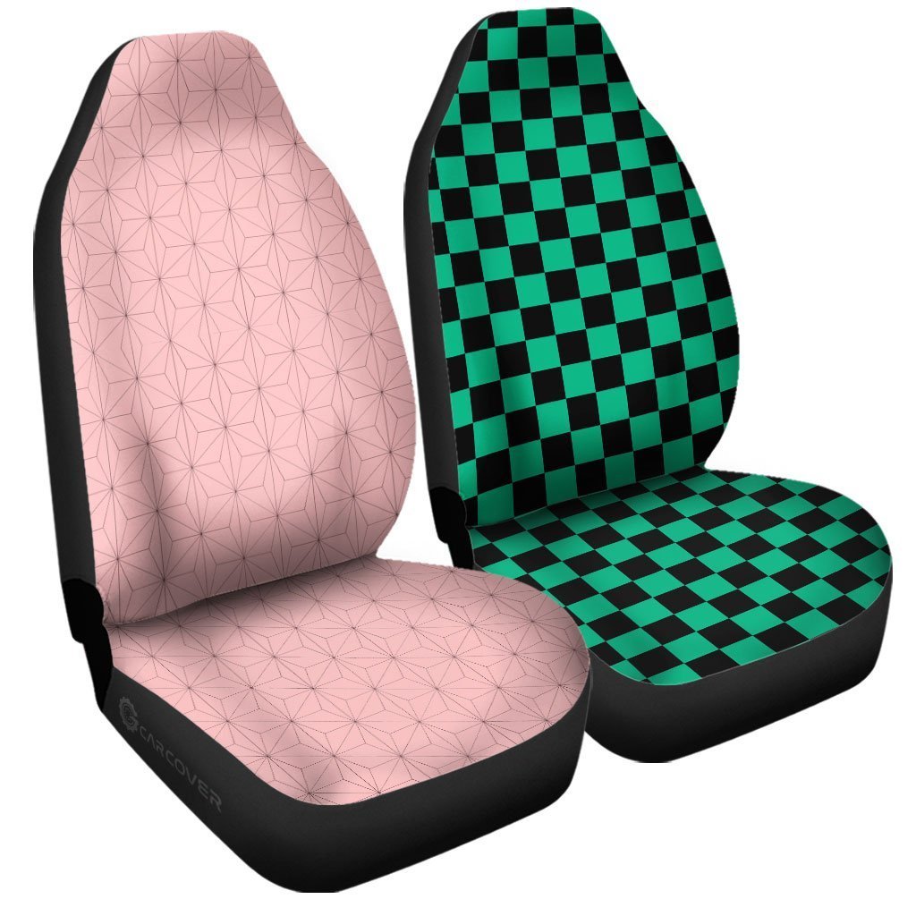 Demon Slayer Tanjiro And Nezuko Seat Covers For Car Custom Uniform Anime Car Accessories