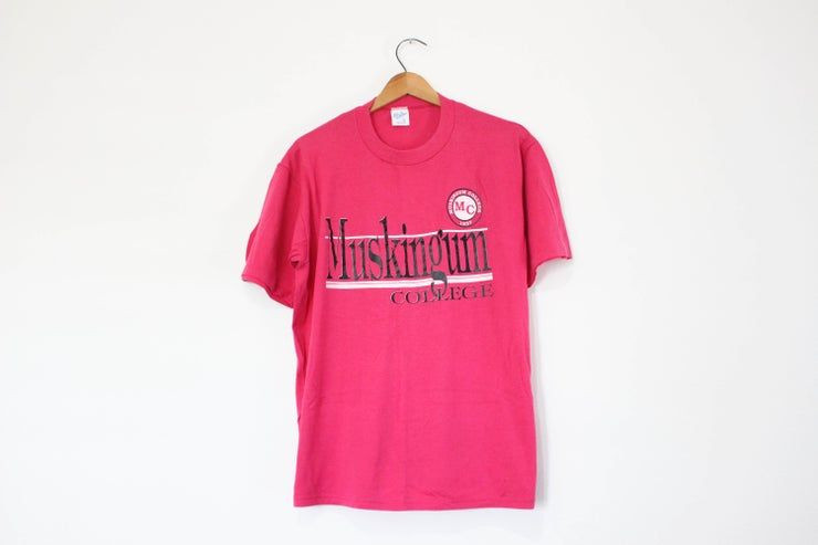 Vintage Pink Muskingum College Shirt