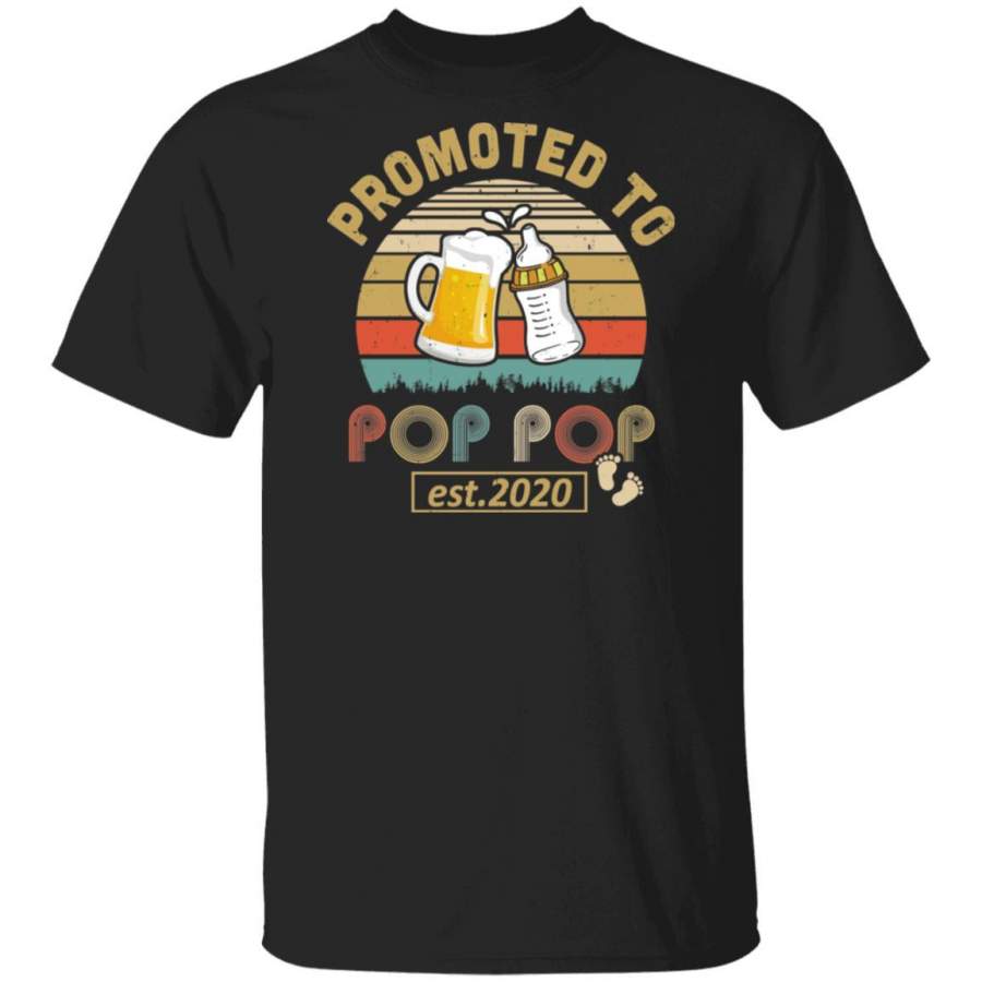 Promoted To Pop Pop Est 2020 Vintage Arrow T-shirt