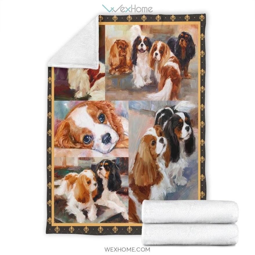 Cavalier King Charles Spaniel Dog Premium Blanket W1120