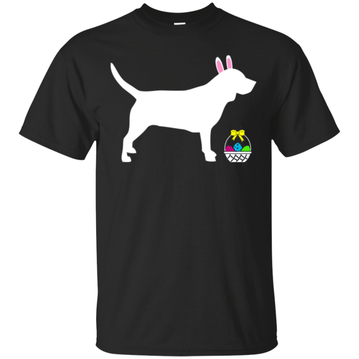 Beagle Easter Bunny Dog Silhouette T-Shirt