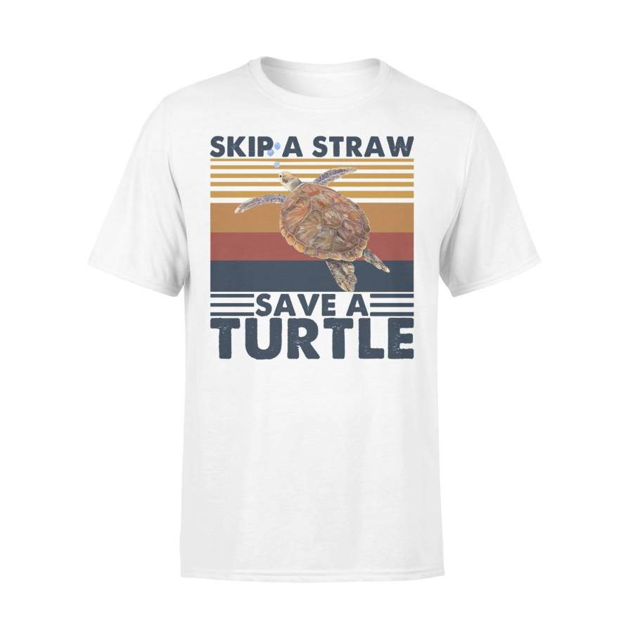 Skip A Straw Save A Turtle Vintage T-shirt