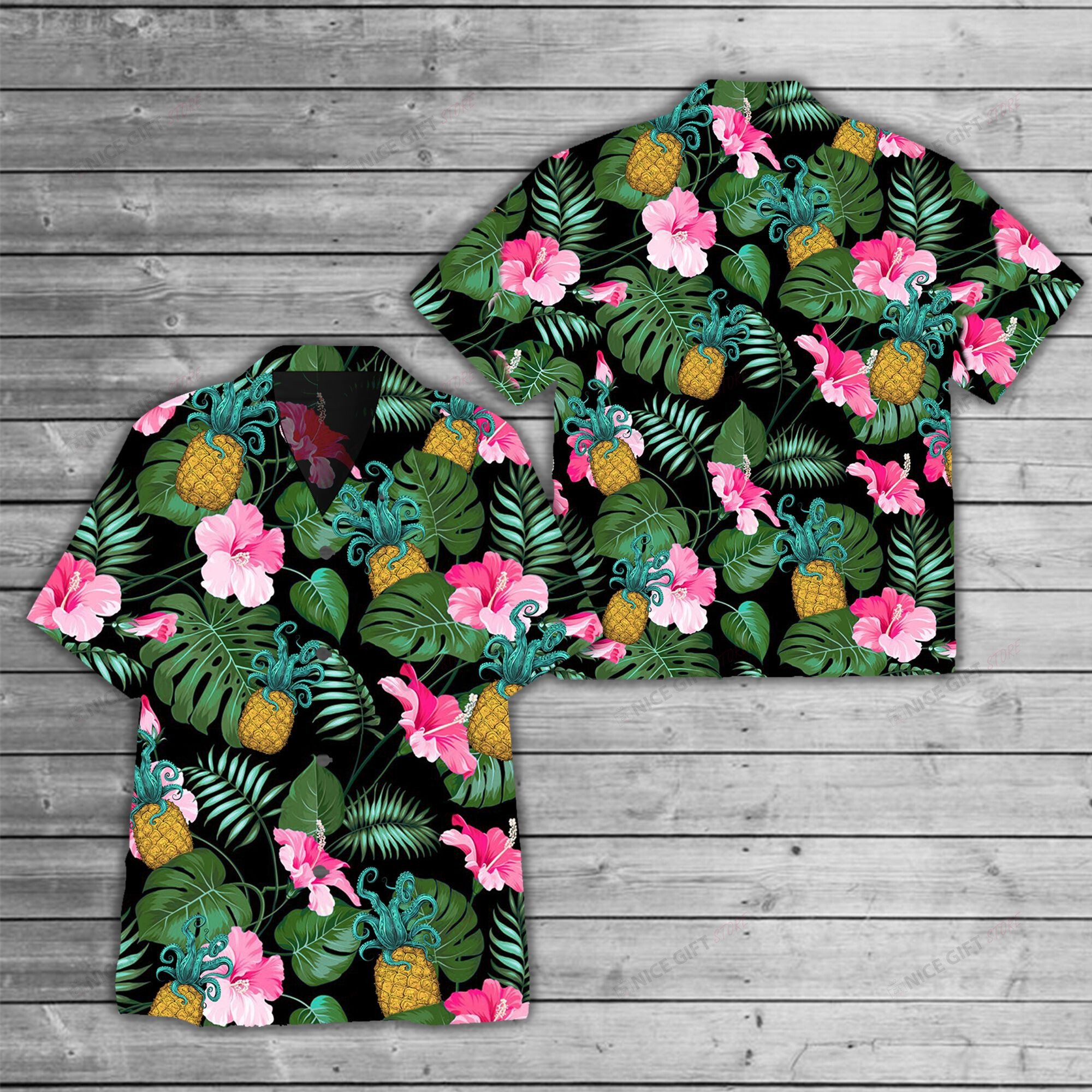 Cthulhu Pineapple Hawaiian 3D Shirt 3Hs-W3H6