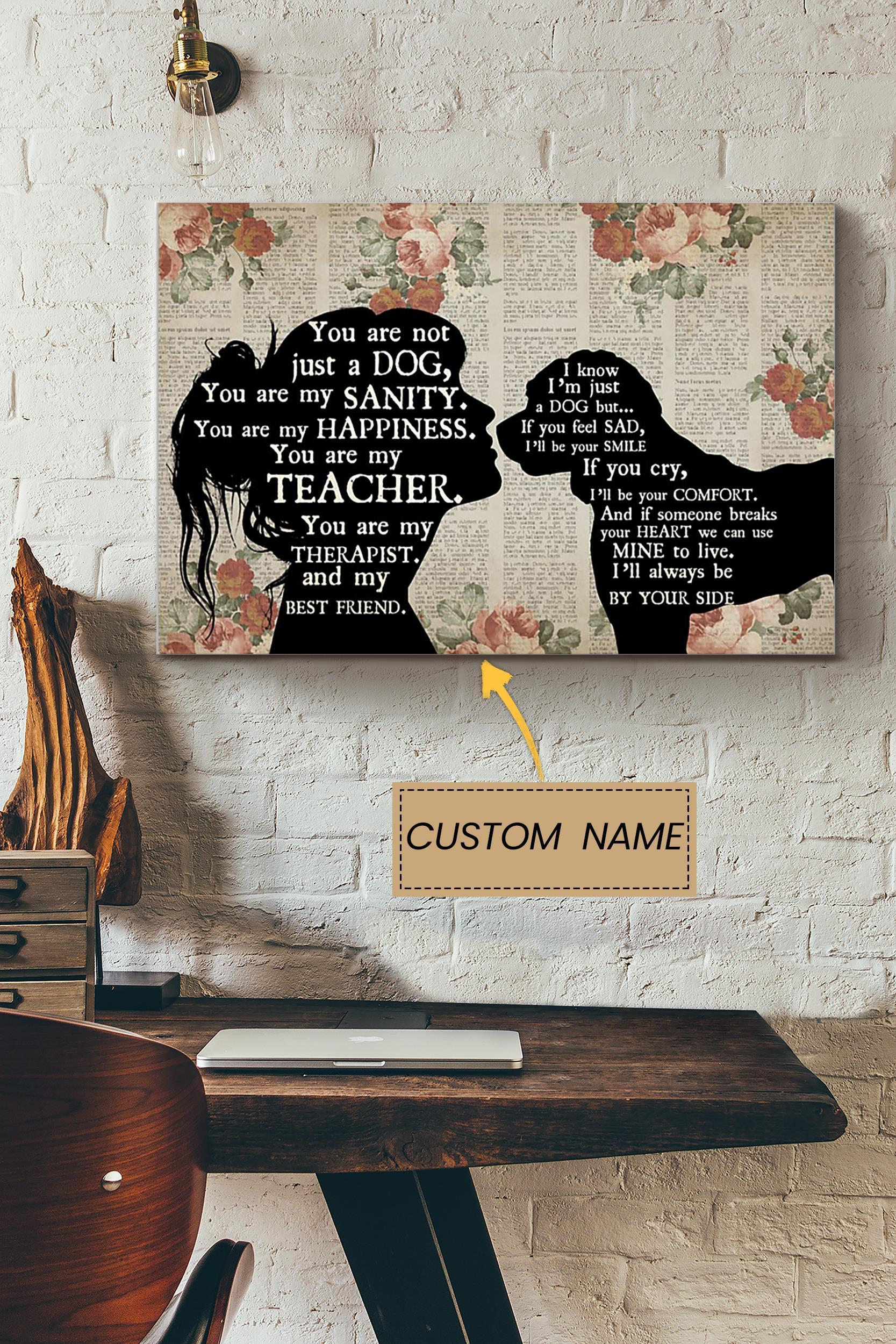 Cockapoo Lover Girl Therapist Best Friend Personalized Poster – Animal Wall Art – Gift For Dog Lover Dog Foster Puppy Fan Poster