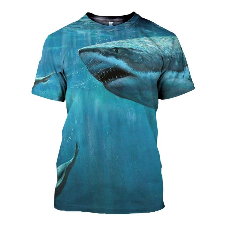 3D All Over Printed Shark T Shirt Hoodie 18124