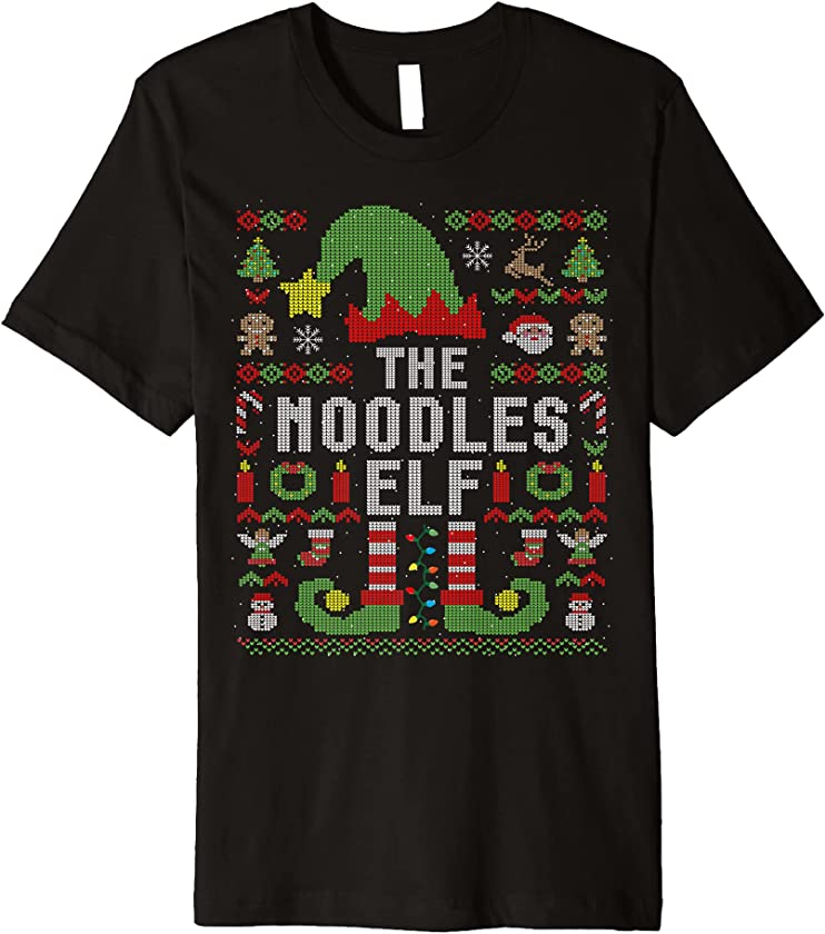 The Noodles Elf Ugly Christmas Matching Family Group Premium T-Shirt