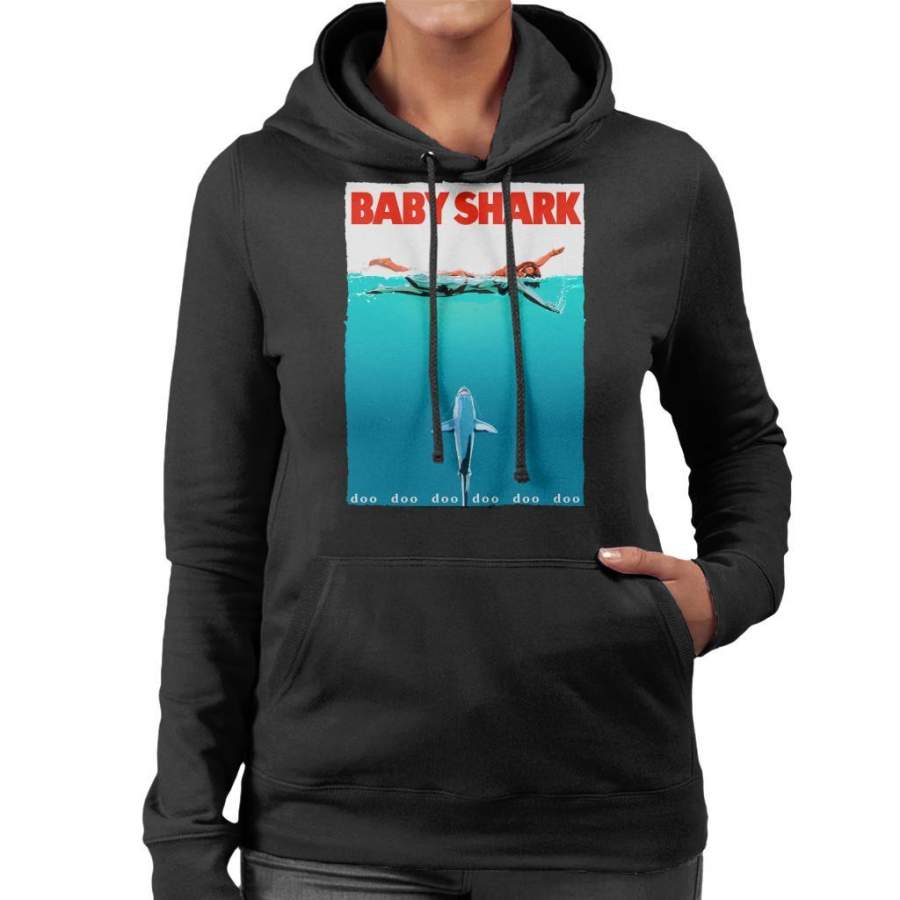 Baby Shark Jaws Parody Women’s Hooded Sweatshirt