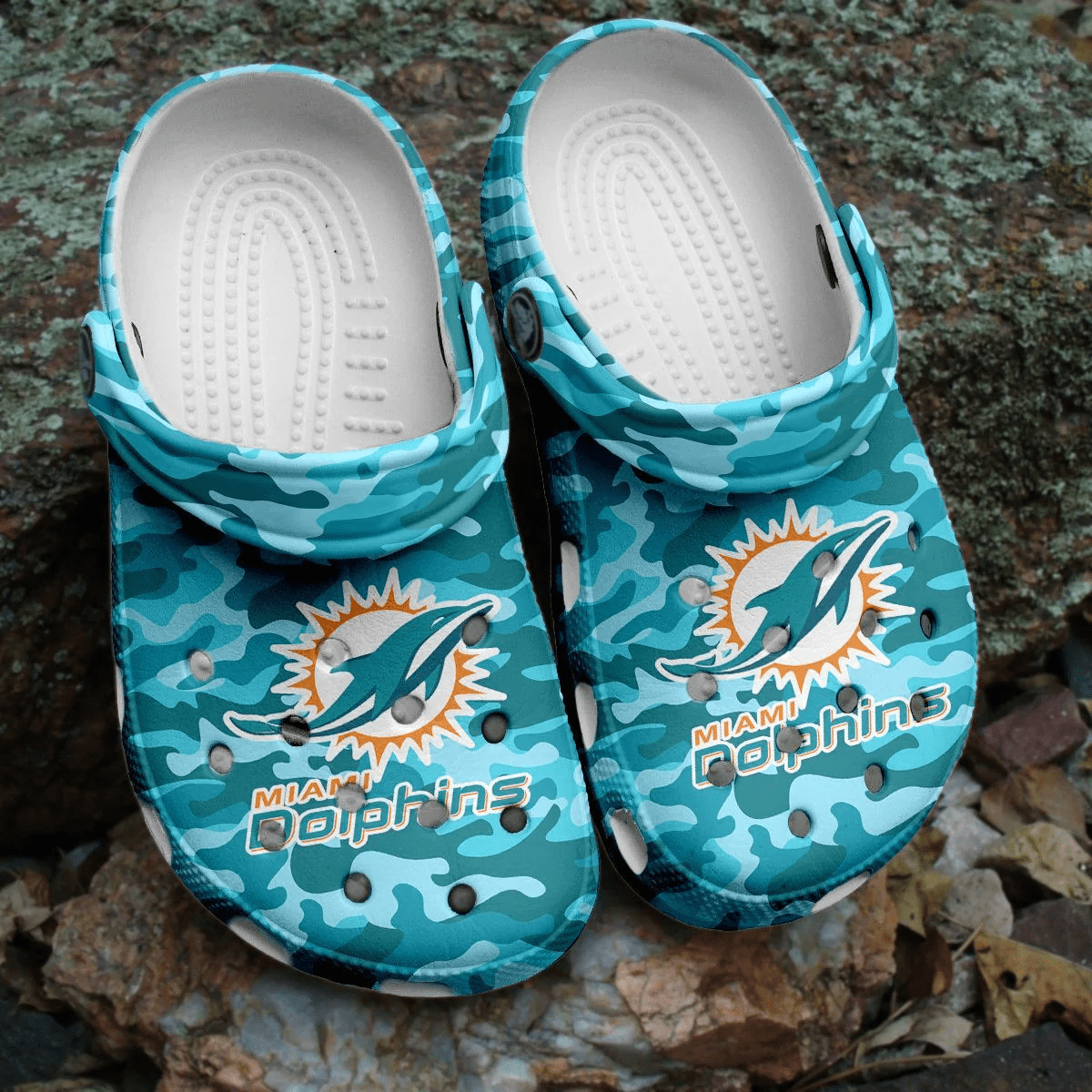 NFL Miami Dolphins Football Crocss Crocband Clogs Shoes Comfortable For Men Women