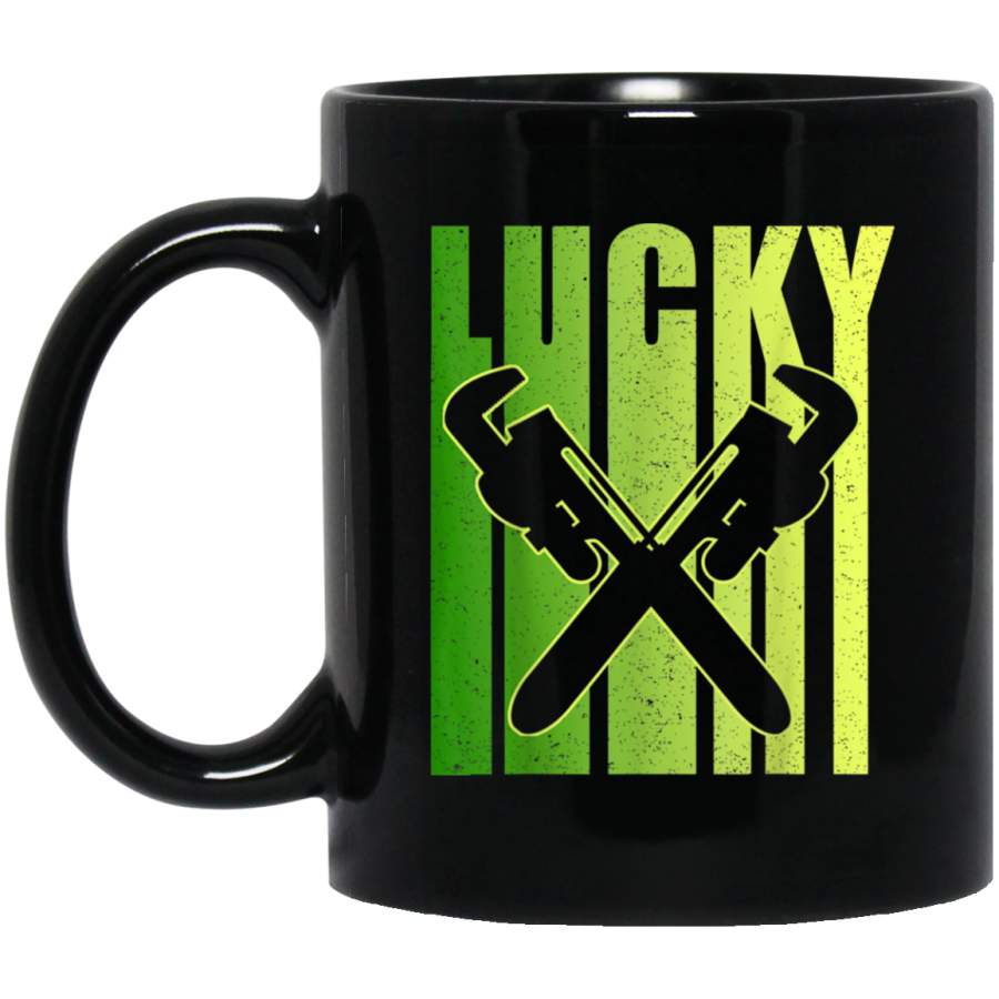 Funny Vintage Lucky Irish Plumber St Patricks Day Gift Mug