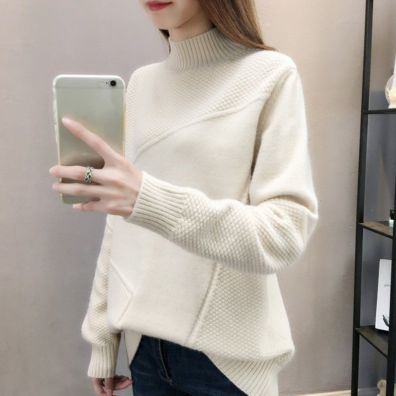 Women Knitted Sweater Pullovers Ladies Winter Loose Sweater Korean College Style Women Jumper Tops Long Sleeve Soft Wholesale alx