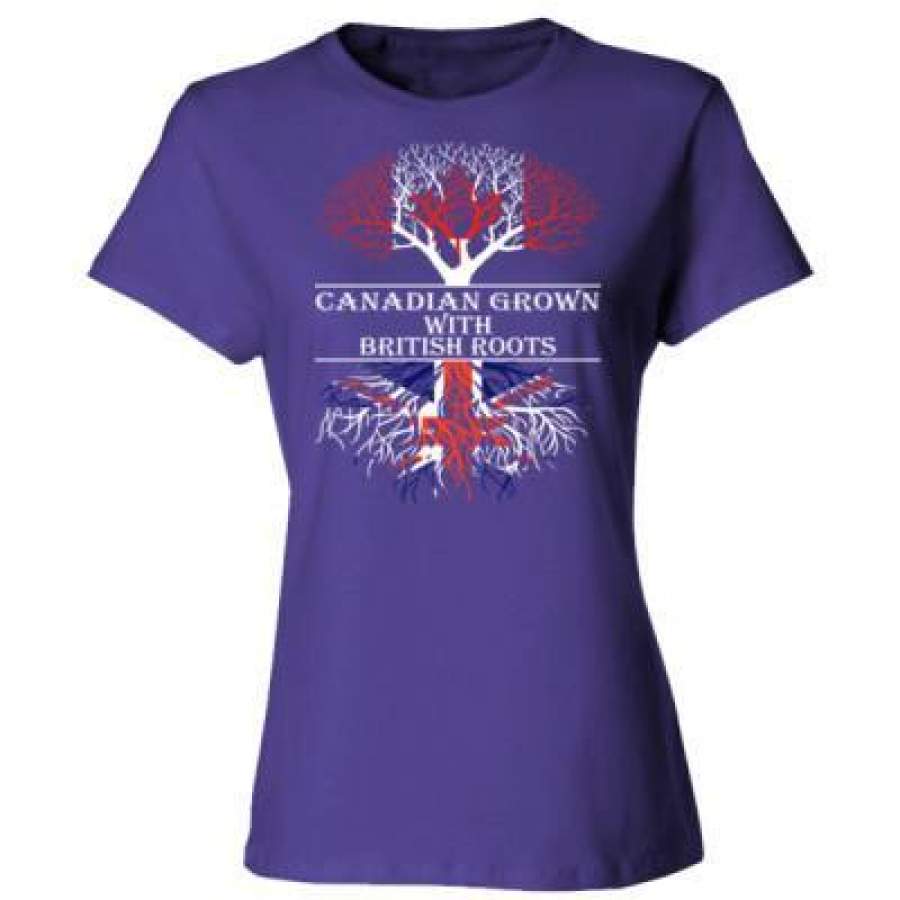 AGR Canadian Grown With British Roots – Ladies’ Cotton T-Shirt