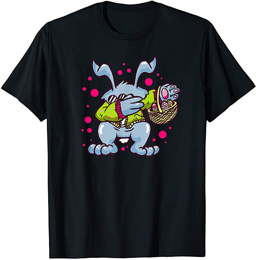 Dabbing Bunny Rabbit – Dab Egg Hunt Easter Day Design T-Shirt