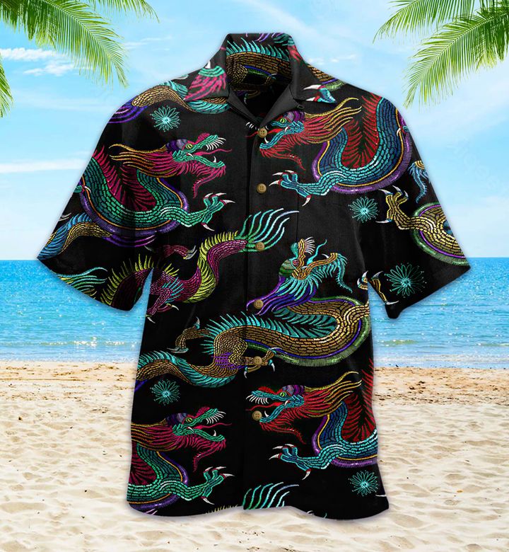 Chinese Dragon Colorful Hawaii Shirt Ha43557