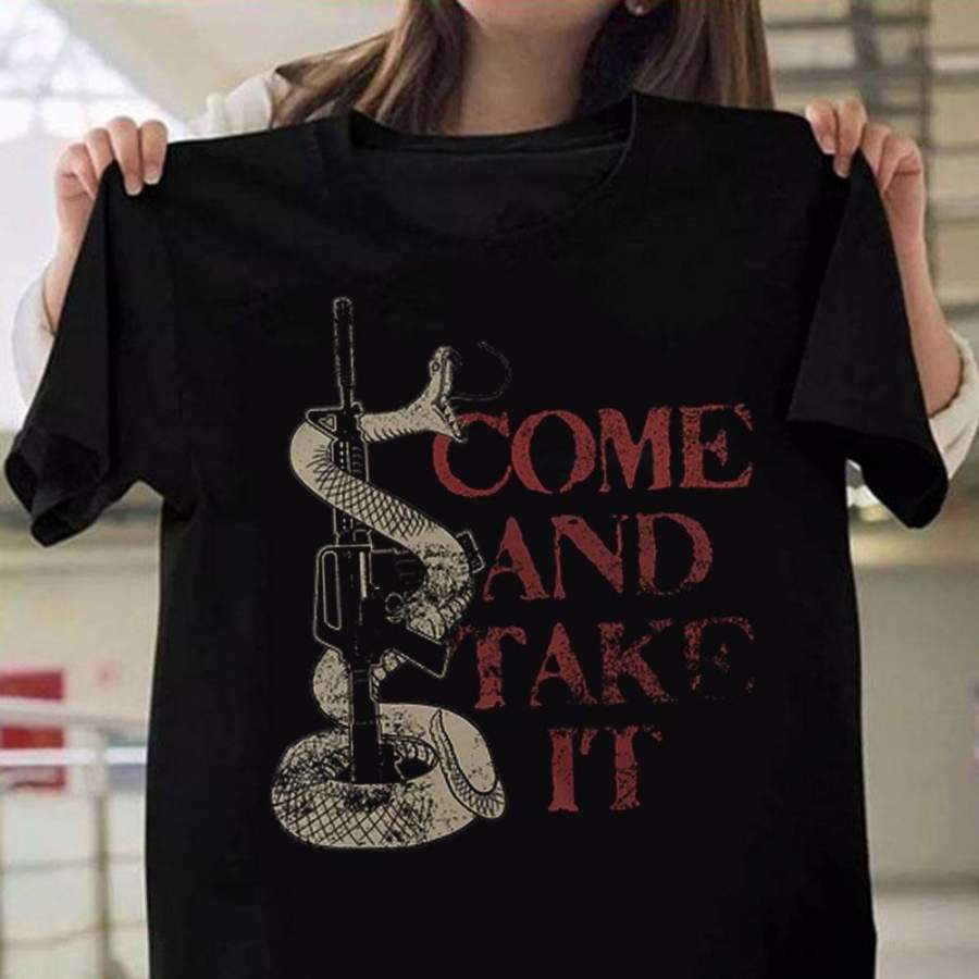 Come And Take It Shirt- Snake And Rifle T-Shirt