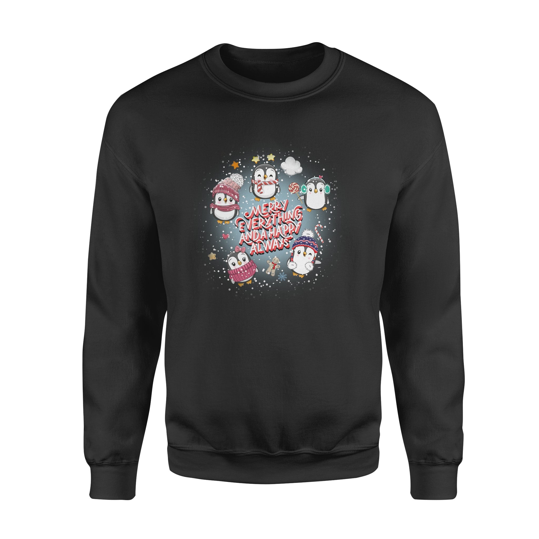 Penguin merry everything – Standard Crew Neck Sweatshirt, Gift for you, gift for her, gift for him, gift for penguin lover