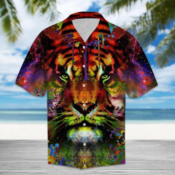 Colorful Tiger Hawaii Shirt For Men Women Ha10817