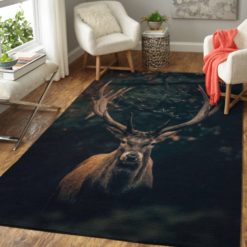 The Moody Deer – Animals Area Rug Carpet