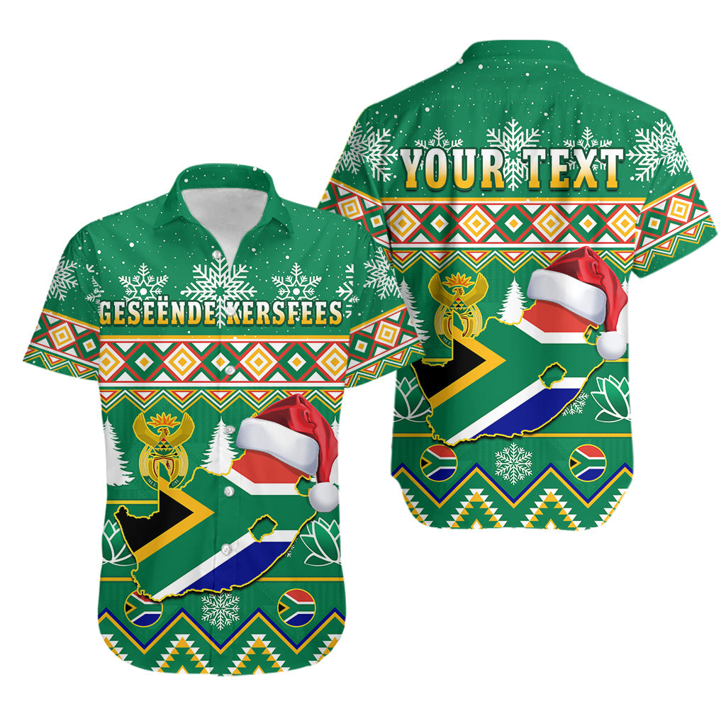 (Custom Personalised) South Africa Christmas Hawaiian Shirt King Protea Geseende Kersfees Lt14