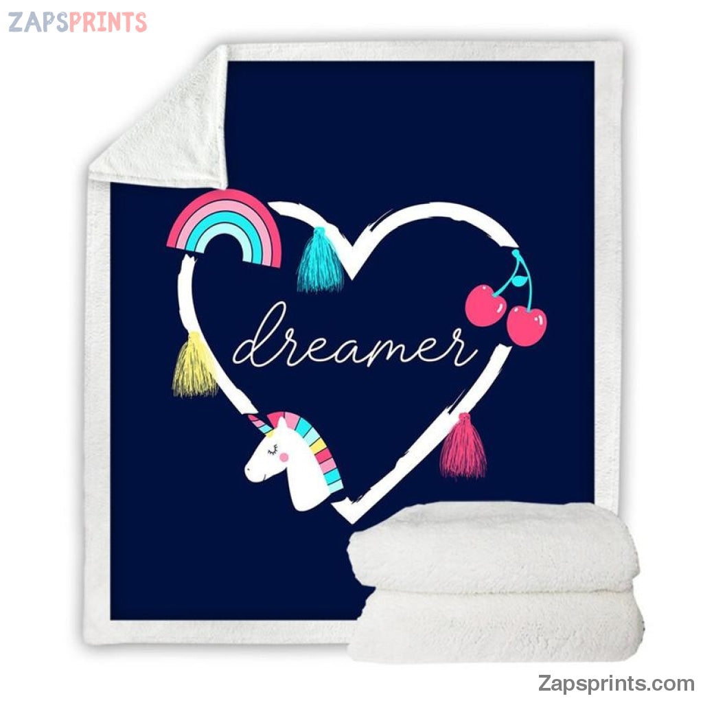 Unicorn Heart Dreamer Blanket