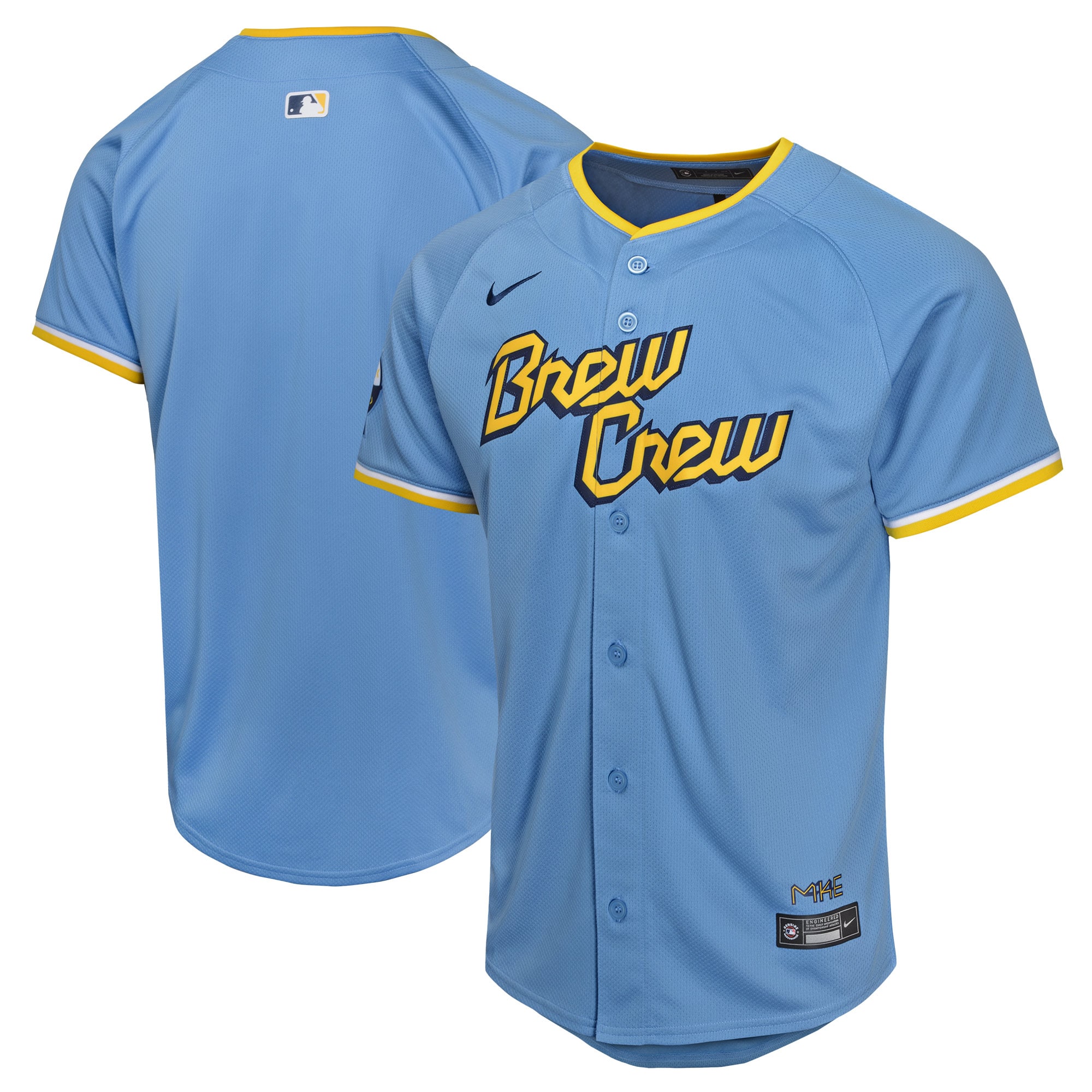 Milwaukee Brewers Youth City Connect Limited Jersey – Powder Blue