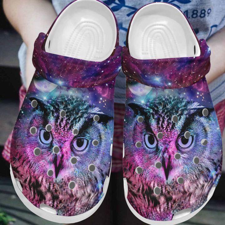 Owl Personalize Clog, Custom Name, Text, Fashion Style For Women, Men, Kid, Print 3D Just A Girl Who Loves Owls ( Purple)