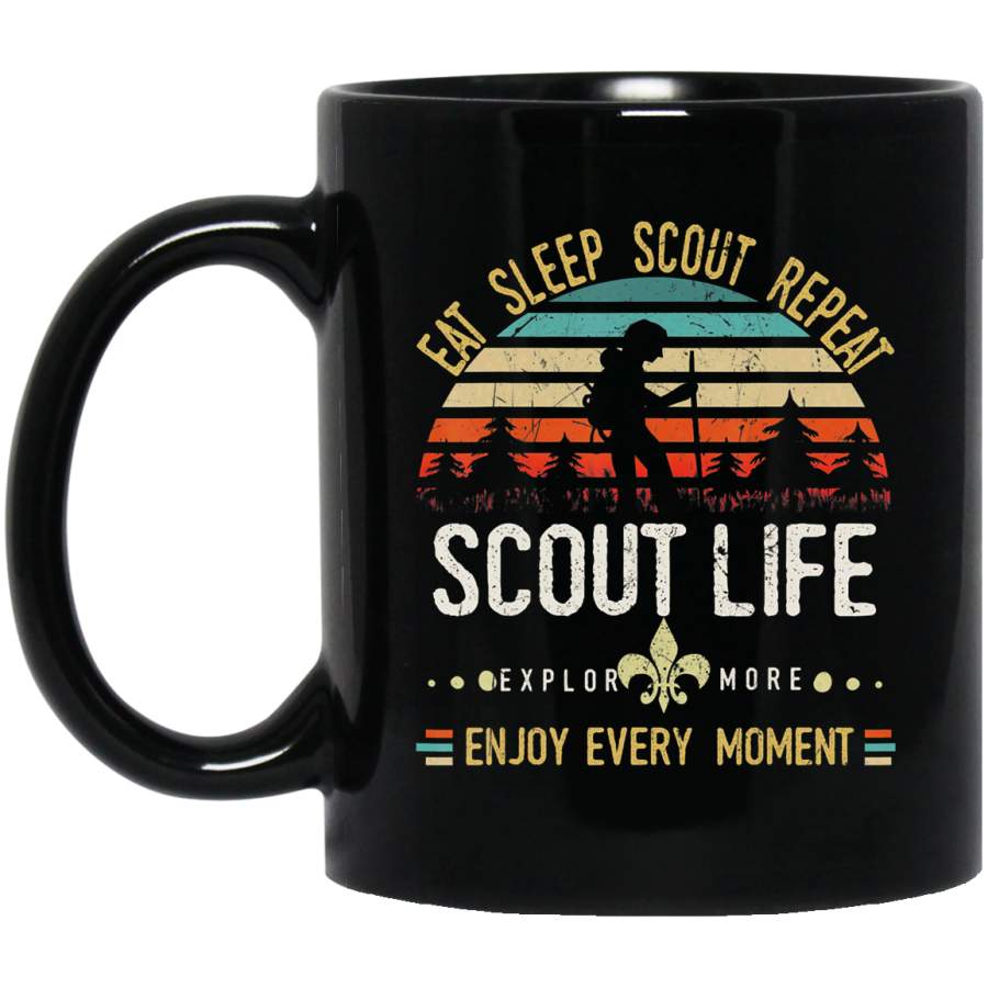 Eat Sleep Scout Repeat Vintage Scouting Scout Life Coffee Mug