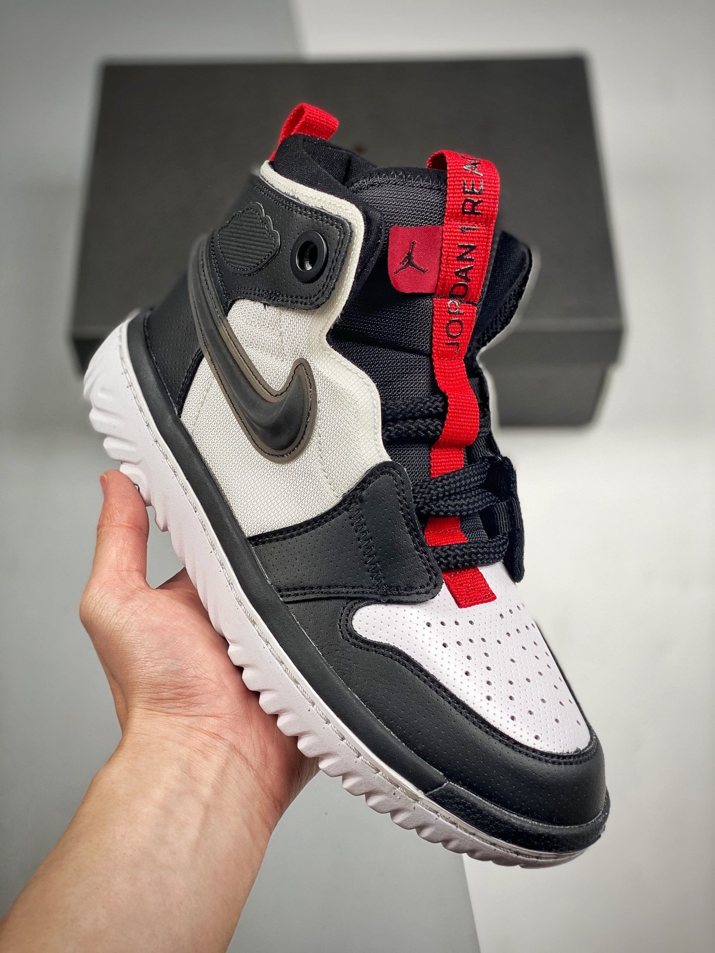 JD 1 High React WhiteBlack-Red 5342093