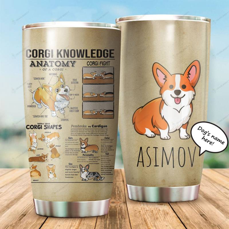 Corgi Knowledge Custom Name Tumbler 0016 TVLO3362