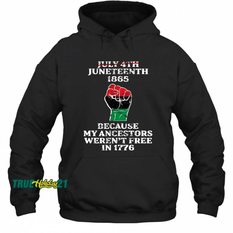 Vintage Juneteenth Ancestors Black African American Flag Pride Hoodie