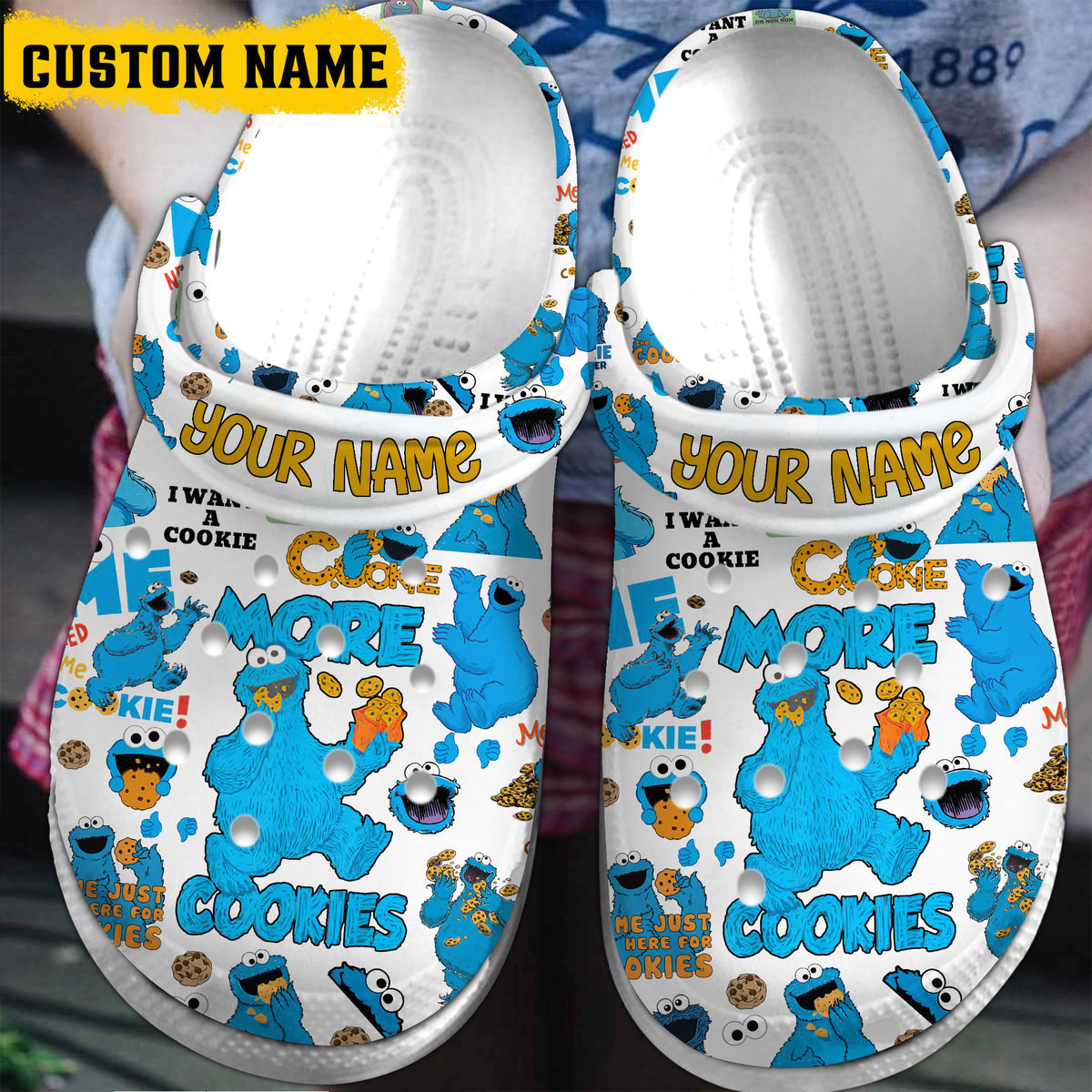 Cookie Monster Tv Series Crocss Clogs For Men Women And Kid Kfsgstqm-1