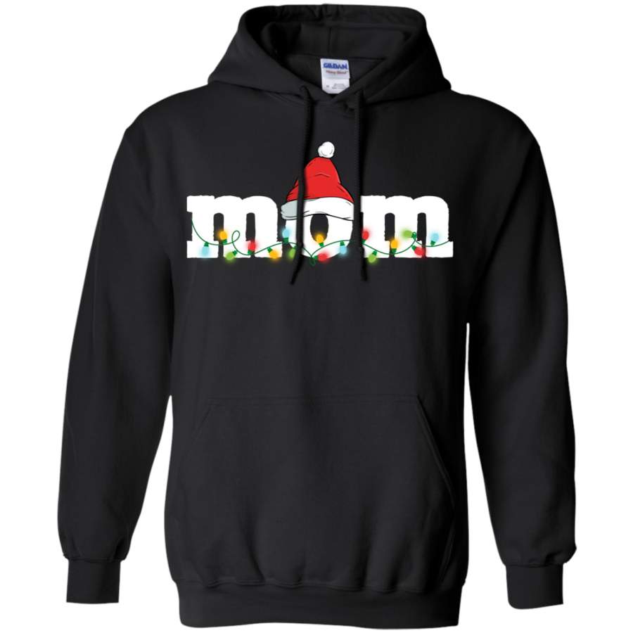 Mom Christmas Pajama Family Santa Hat Hoodie Gift Idea