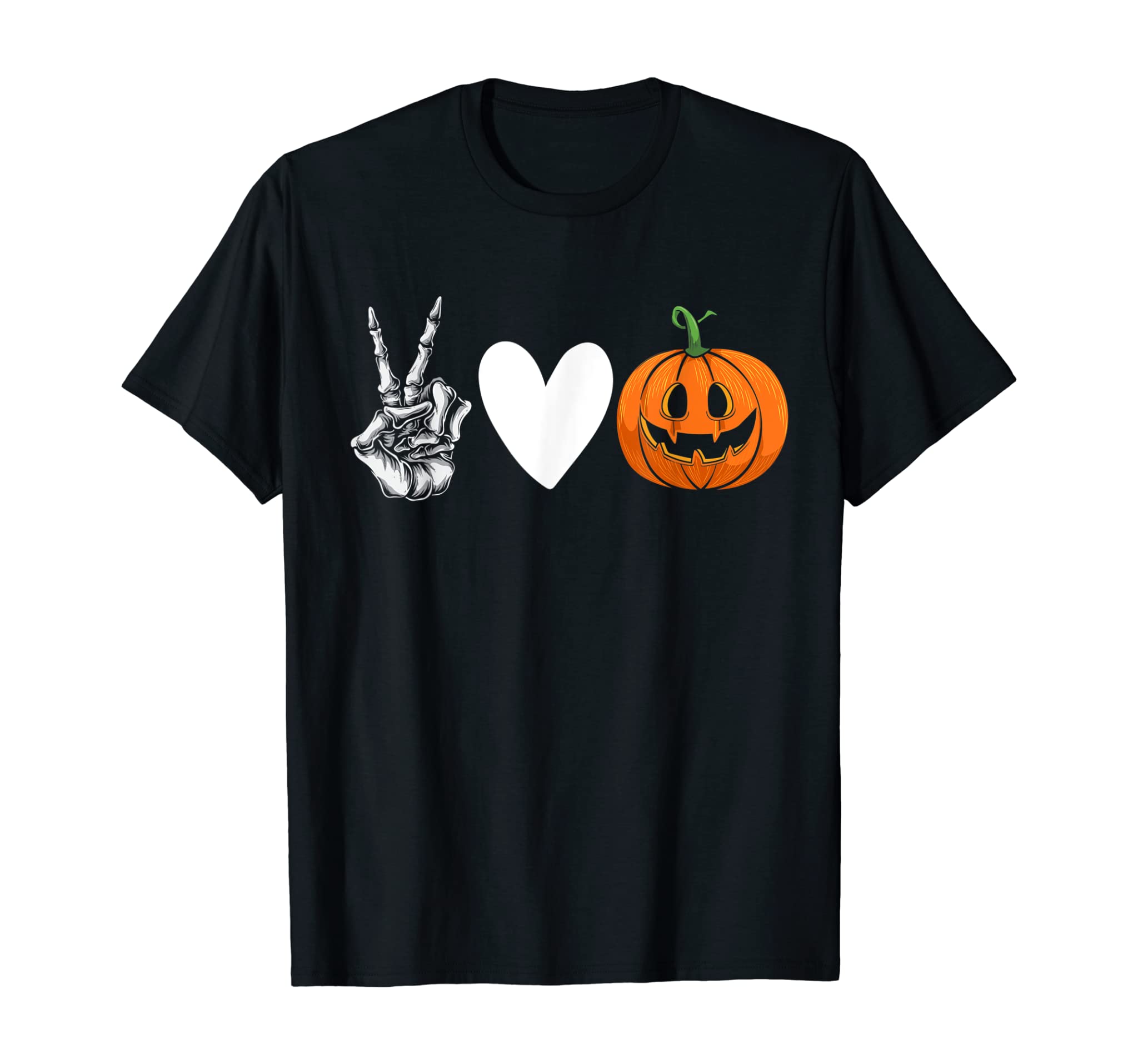 Halloween Peace, Love, And Pumpkins Fall Girls Kids Gift T-Shirt