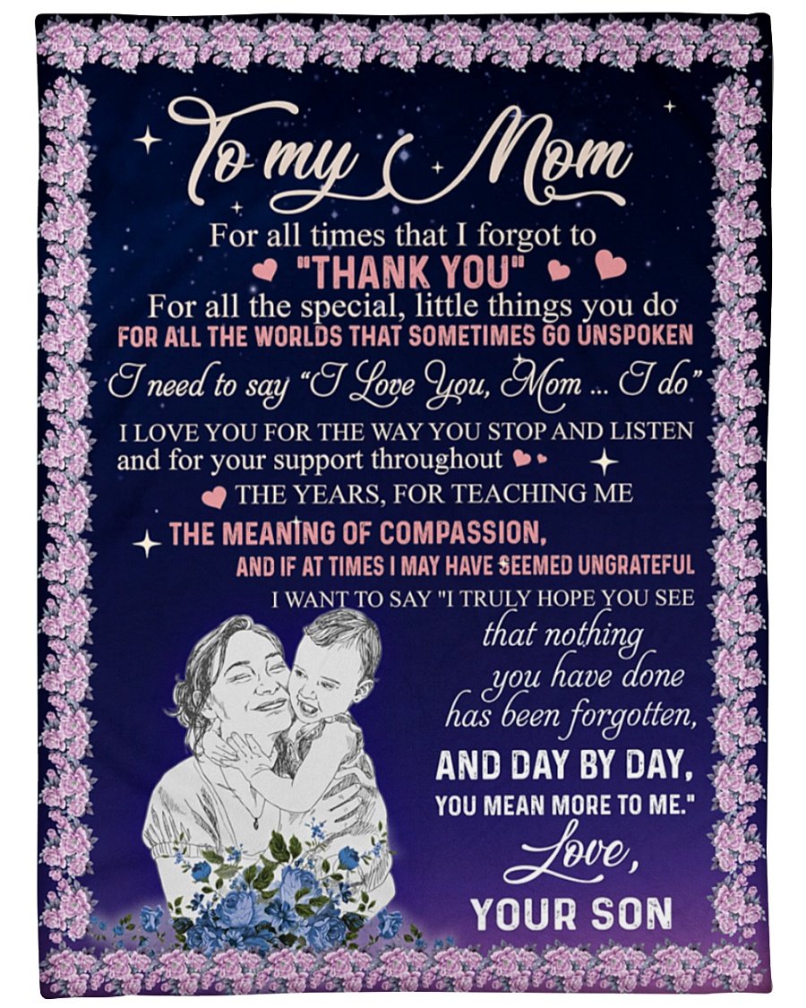 Thank You For All The Special Blanket, Happy Mother’s Day Ideas, Mother’s Day Gift From Son To Mom, Home Decor Bedding Couch Sofa Soft and Comfy Cozy