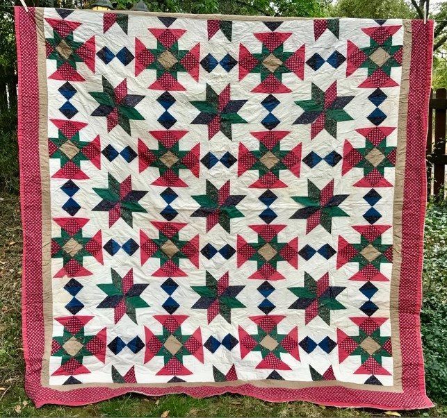 Vintage Star Christmas CLA1810585Q Quilt Blanket