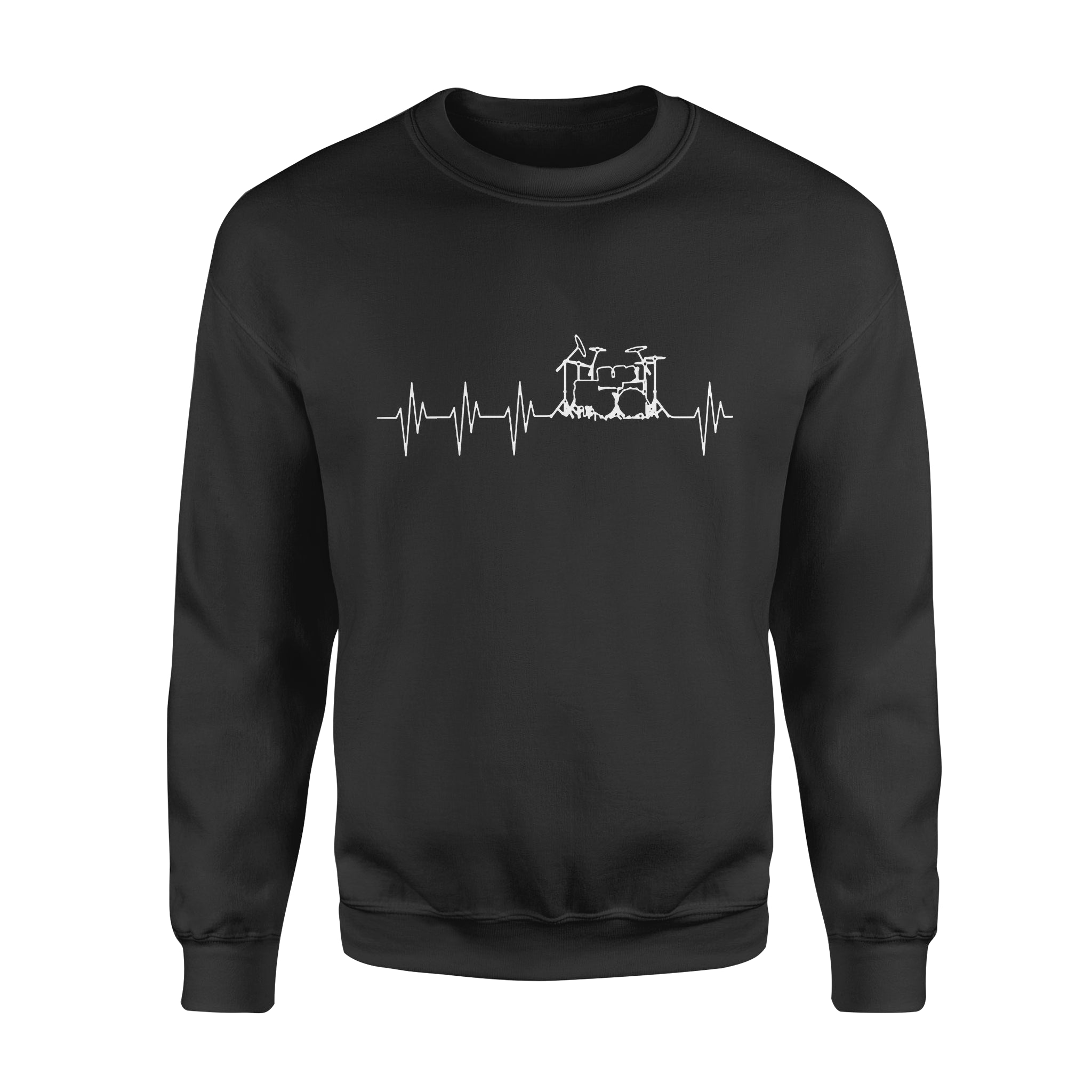 Heartbeat Drums For Drummer – Standard Crew Neck Sweatshirt