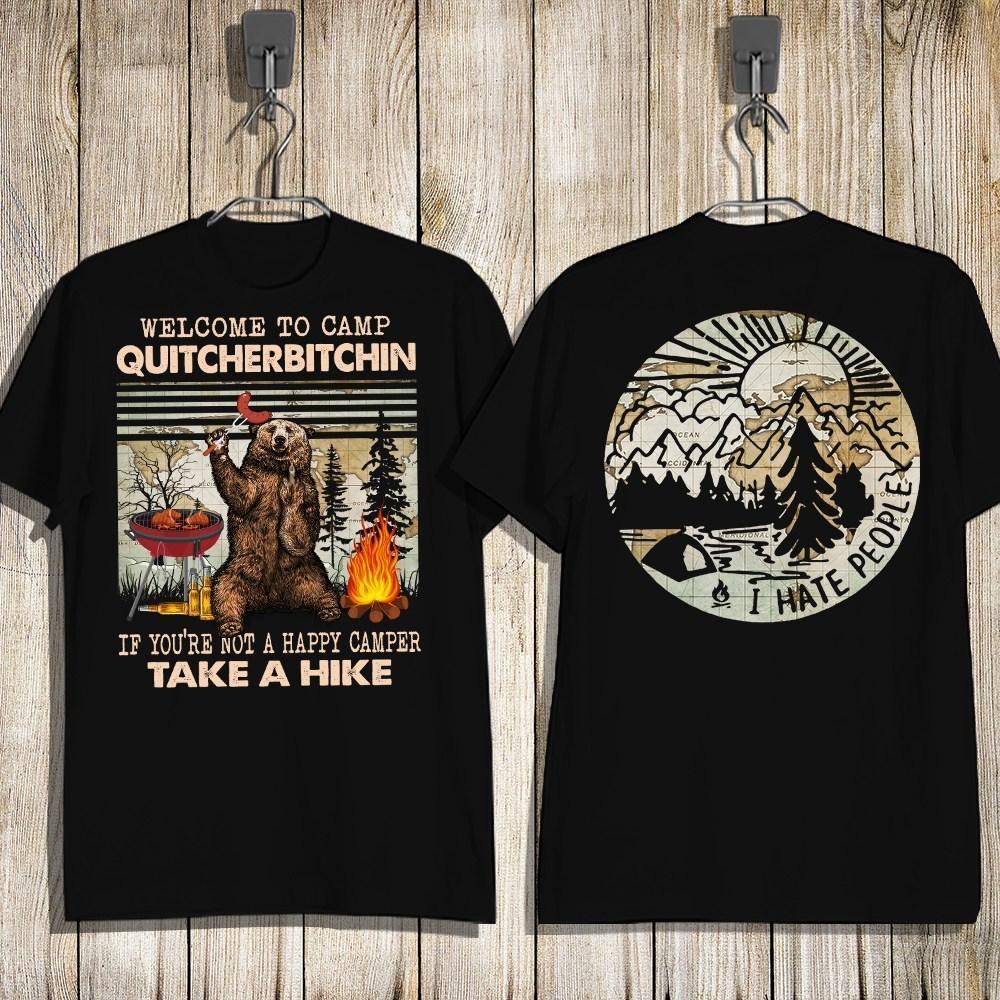 Welcome To Camp Quitcherbitchin Take A Hike 3D All Over Printed Camping Shirt