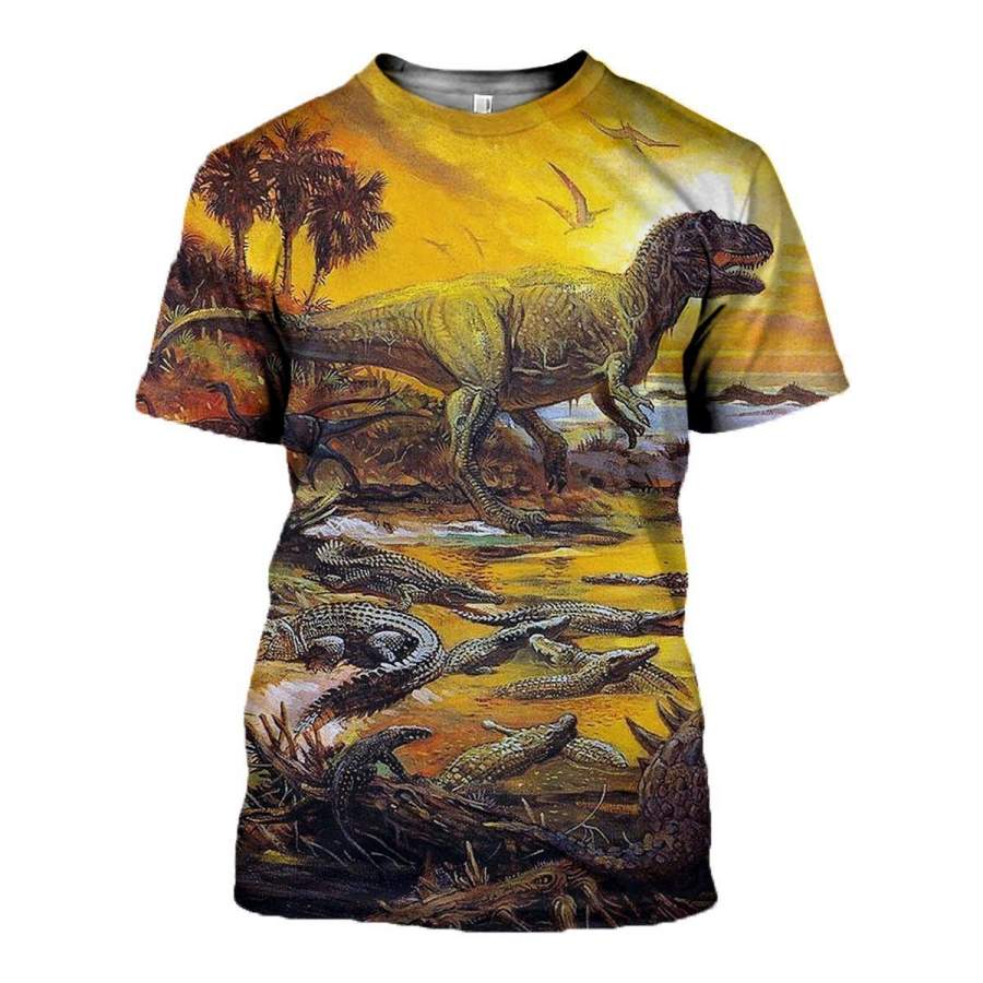 3D All Over Printed Prehistoric animals Shirts And Shorts