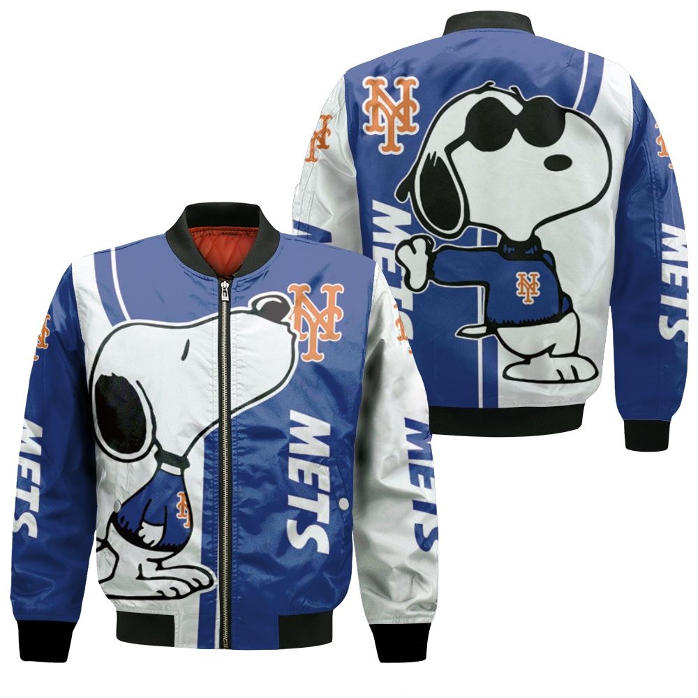 New York Mets Snoopy Lover 3D Printed Bomber Jacket T-Shirt