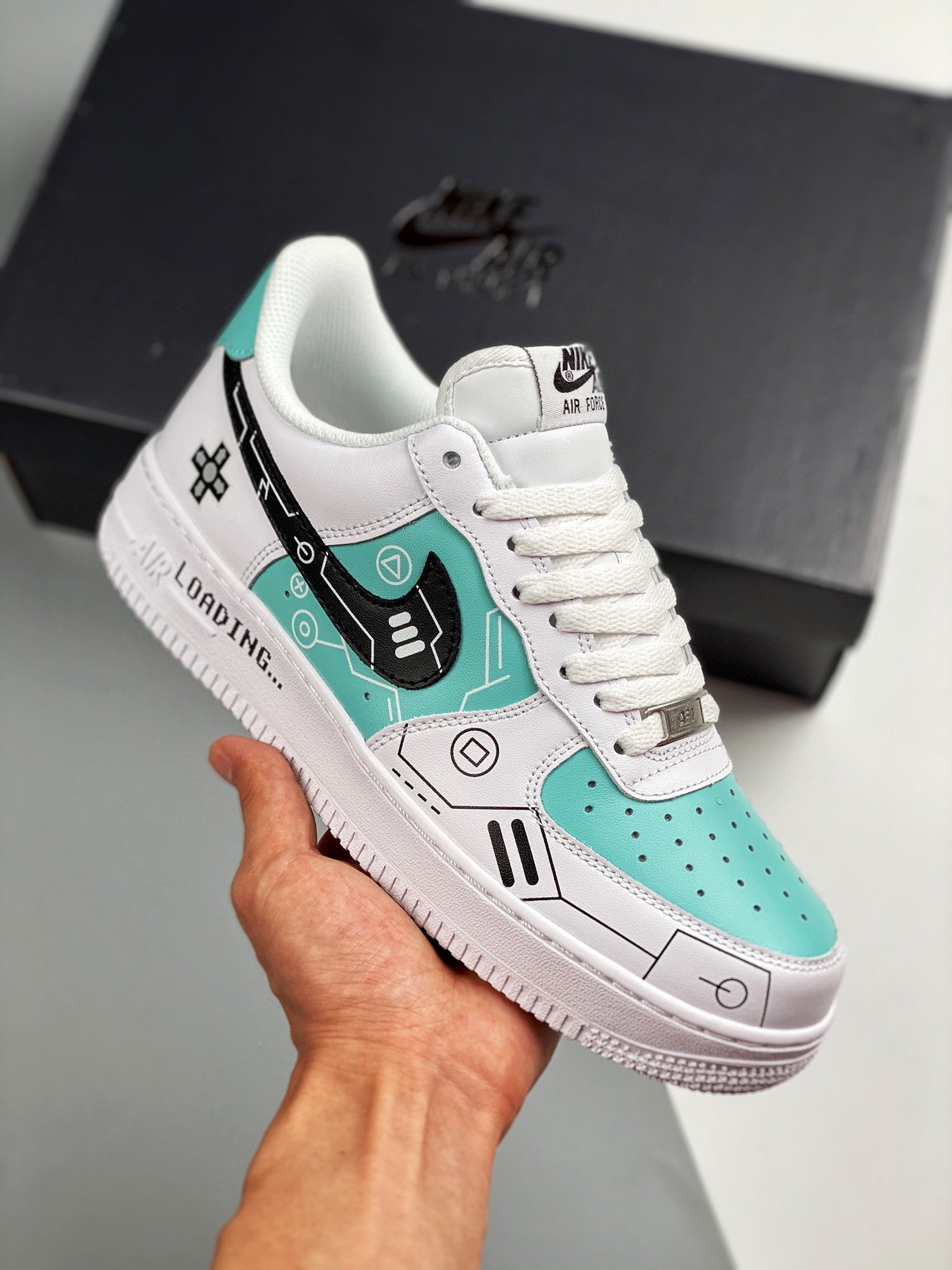 Custom Nike Air Force 1 Low White Green 5341006