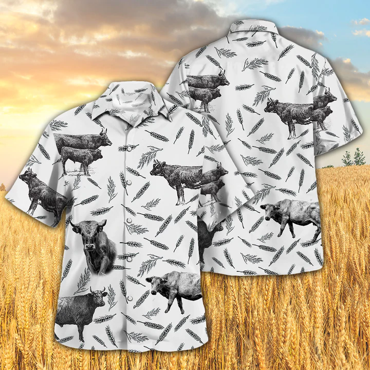 Charolais Pattern Hawaii Cow Aloha Gift For Lovers Ha29566