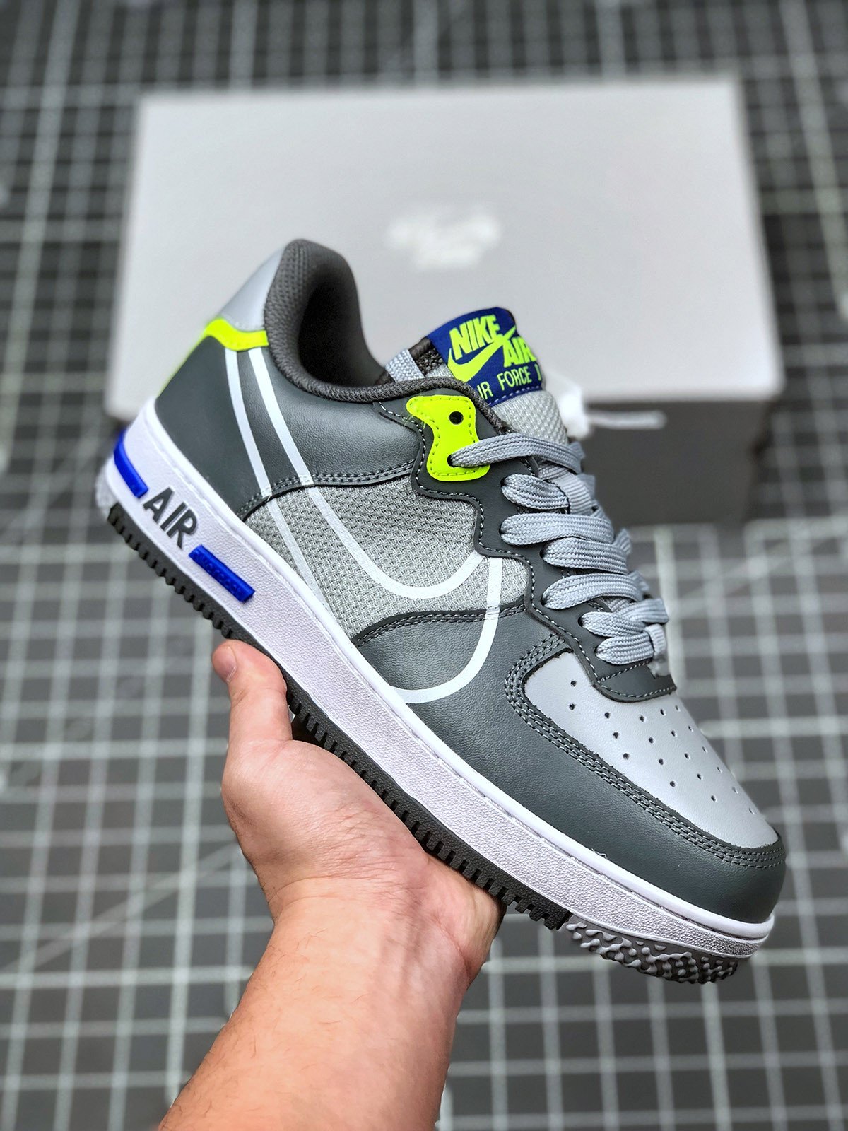 Nike Air Force 1 React Wolf GreyWhite-Smoke Grey CD4366-002 5340071